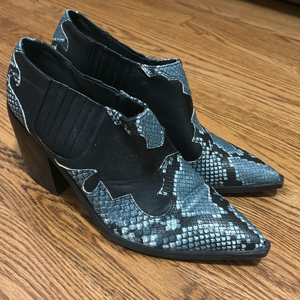 Urban Outfitters Faux Snake Skin Ankle Boots